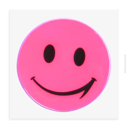 NAKLEJKA ODBLASKOWA RÓŻOWA 5CM ŚREDNICY