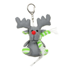 ODBLASK RENIFER MASKOTKA GREEN