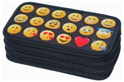 3-KOMOROWY PIÓRNIK EMOTIKON CZARNY